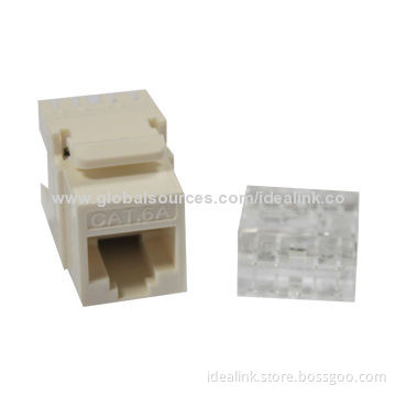 Cat6 UTP Keystone Jacks with RJ45 Connector, Available in Various Colors